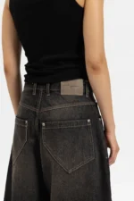 Garms Affiliated Baggy Denim Shorts Smoked Earth (1)