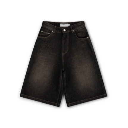 Garms Affiliated Baggy Denim Shorts Smoked Earth (4)