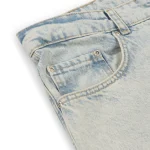 Garms Affiliated Overline Baggy Denim Shorts Sun Bleached Blue (1)