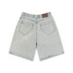 Garms Affiliated Overline Baggy Denim Shorts Sun Bleached Blue (3)