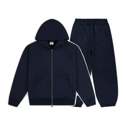 Garms Affiliated 84K Zip Up Tracksuit Navy (7)