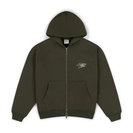 Garms Affiliated Overline Hoodie Olive (9)