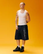 Garms Affiliated Overline Shorts Navy (3)