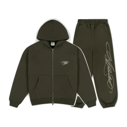 Garms Affiliated Overline Tracksuit Olive (7)