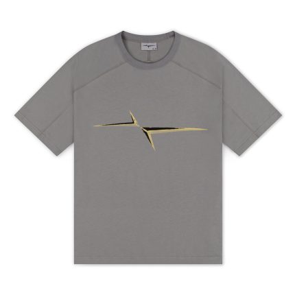 Garms Affiliated Raglan Panel T Shirt Slate Grey (2)