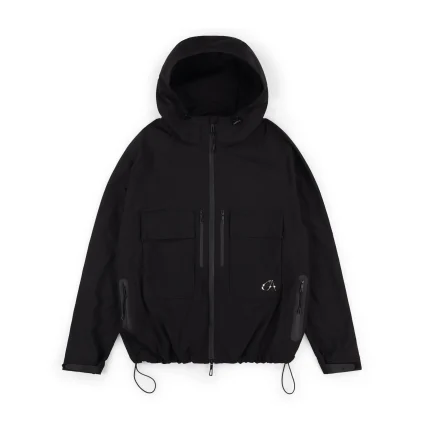Garms Affiliated Ripstop Storm Weave Jacket Black (5)