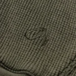 Garms Affiliated Waffle Zip Up Hoodie Dust Olive (1)