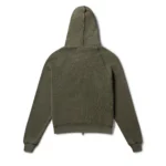 Garms Affiliated Waffle Zip Up Hoodie Dust Olive (4)