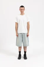 Garms Affiliated Baggy Denim Shorts Sun Bleached Blue (1)