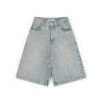 Garms Affiliated Baggy Denim Shorts Sun Bleached Blue (5)