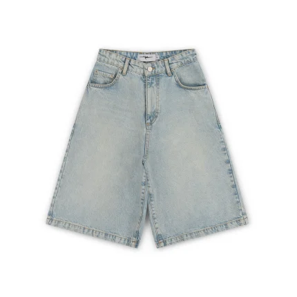 Garms Affiliated Baggy Denim Shorts Sun Bleached Blue (5)