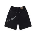 Garms Affiliated Overline Baggy Denim Shorts True Black (4)